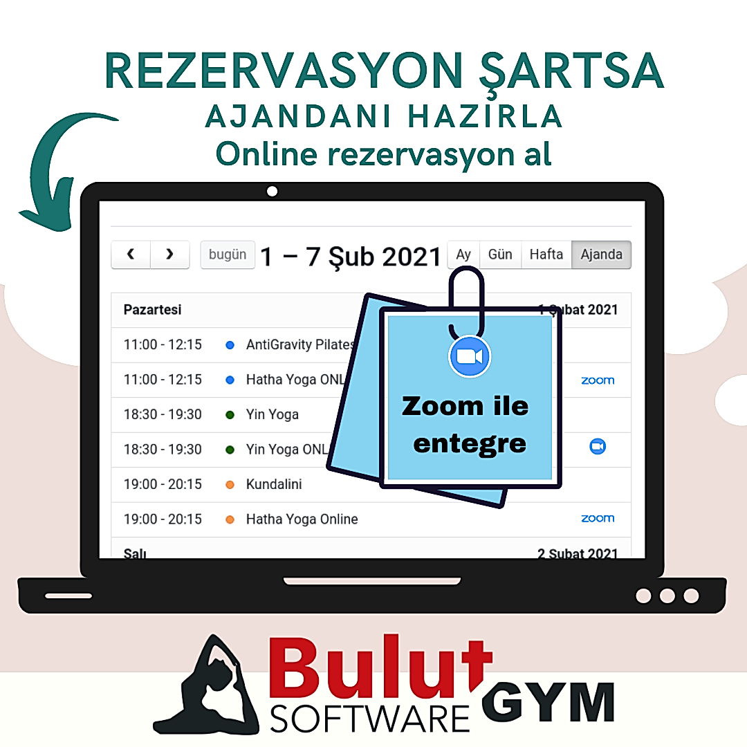yoga dans salonu yazılımı